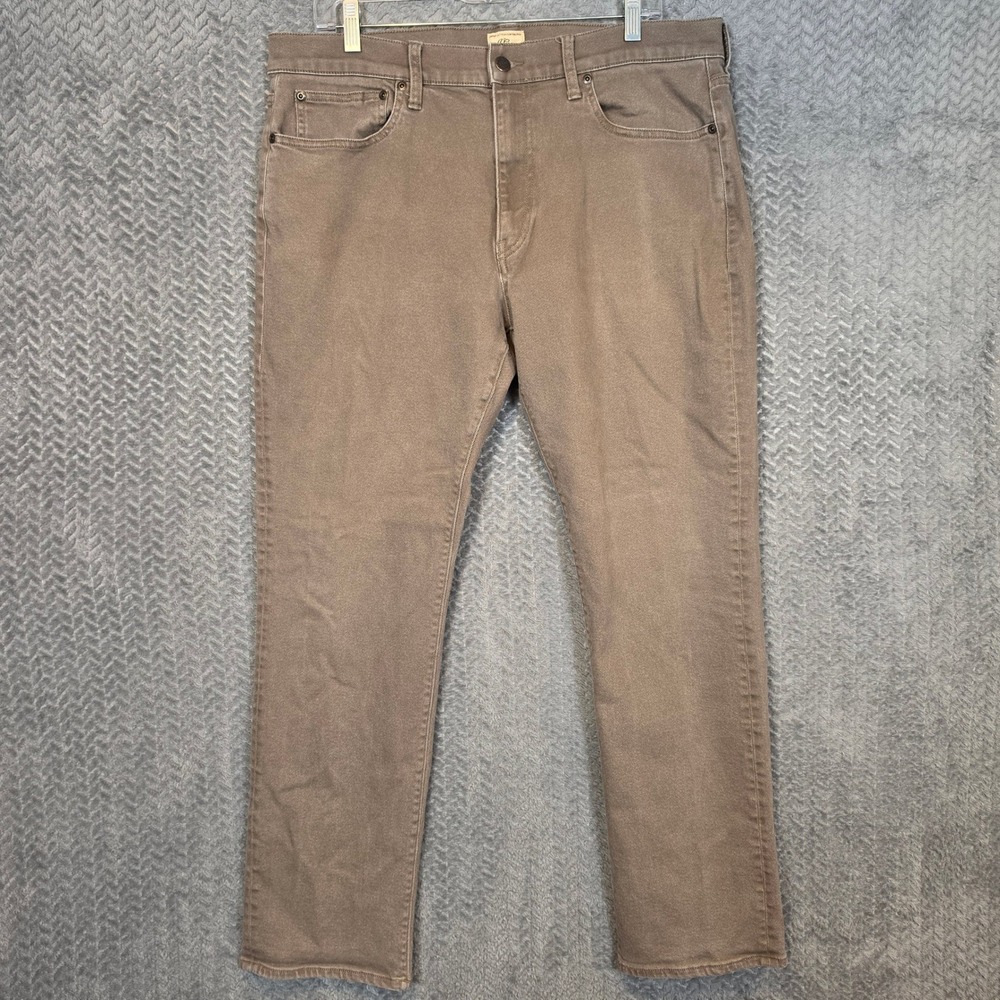 J.Crew 770 Straight Fit Pants Mens 36x30 Brown Stretch Cotton Twill Trousers